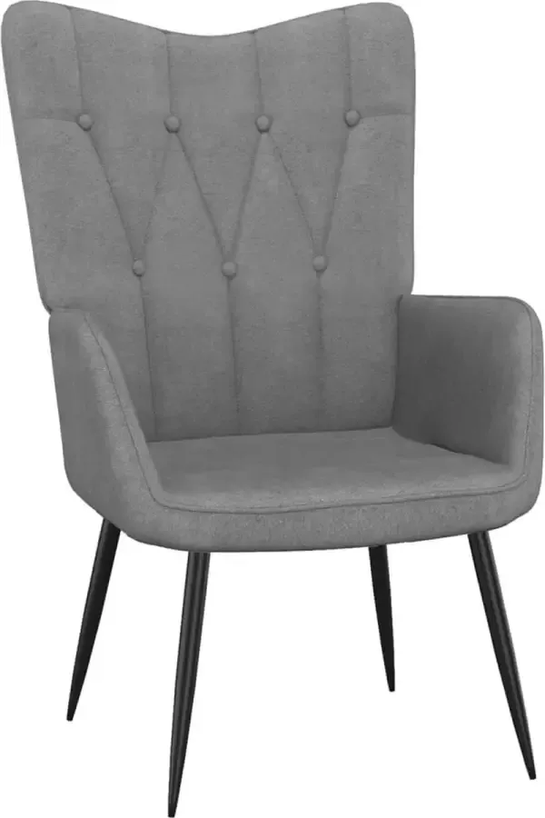 VidaLife Relaxstoel stof donkergrijs - Foto 7