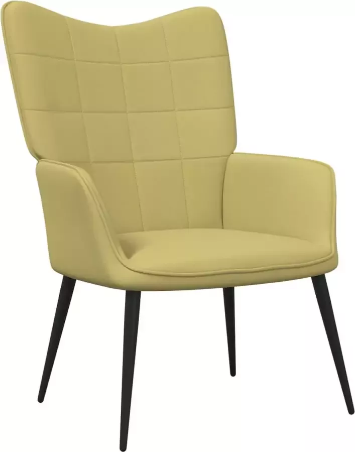 VidaLife Relaxstoel stof groen - Foto 2