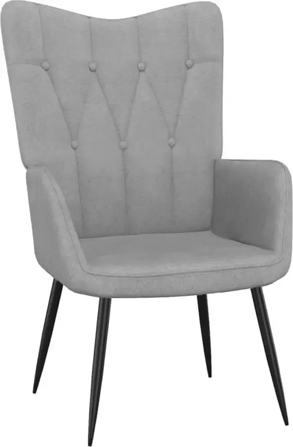 VidaLife Relaxstoel stof lichtgrijs - Foto 7