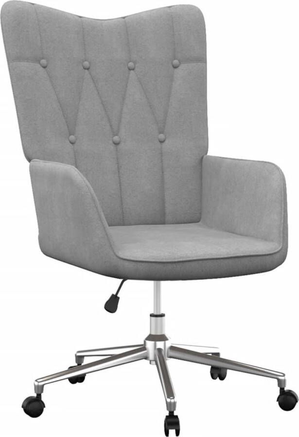 VidaLife Relaxstoel stof lichtgrijs - Foto 6