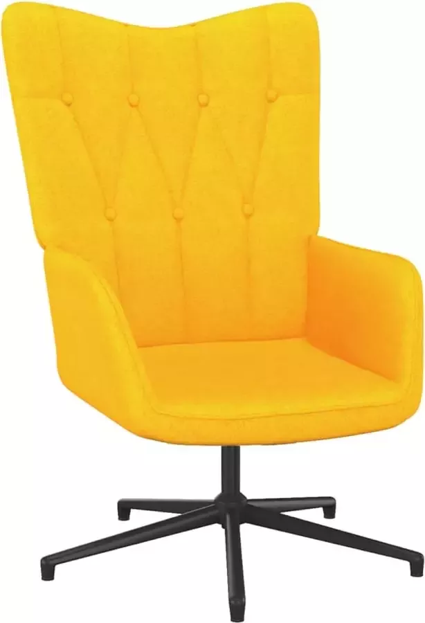 VidaLife Relaxstoel stof mosterdgeel - Foto 6