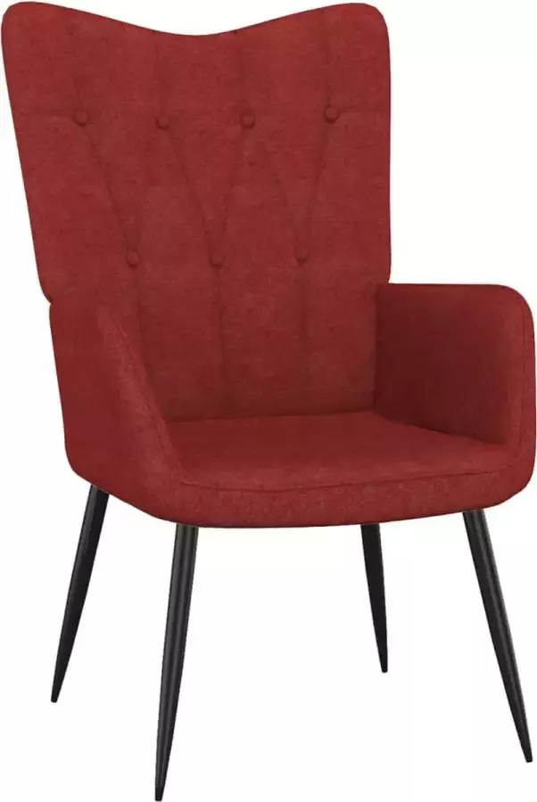 VidaLife Relaxstoel stof wijnrood - Foto 4