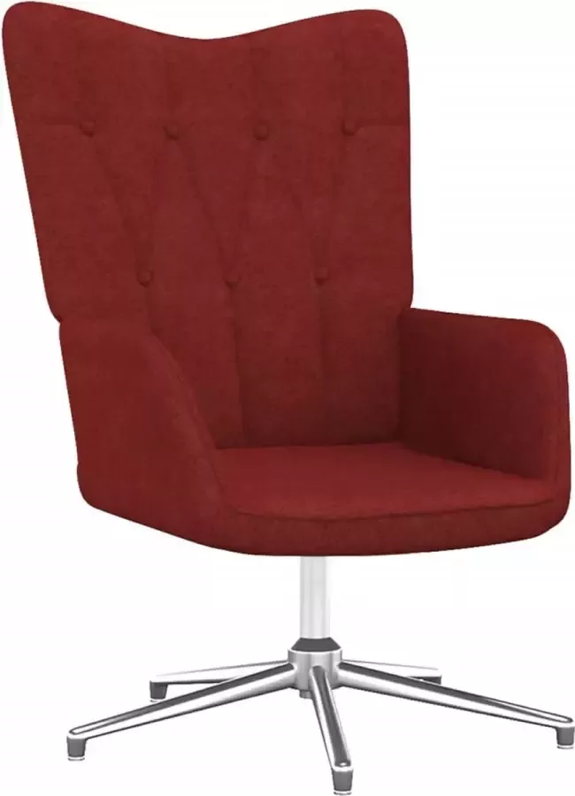 VidaLife Relaxstoel stof wijnrood - Foto 3