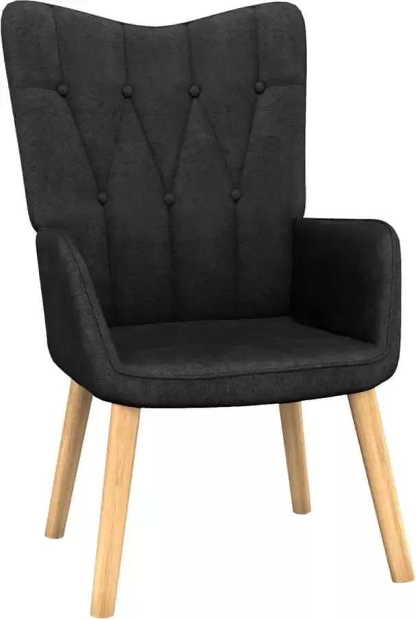 VidaLife Relaxstoel stof zwart - Foto 3