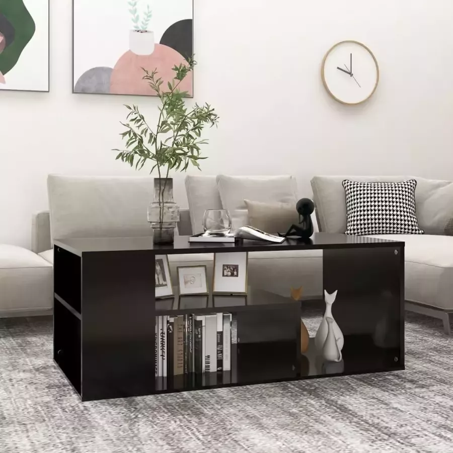 VidaLife Salontafel 100x50x40 cm spaanplaat zwart