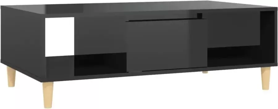 VidaLife Salontafel 103 5x60x35 cm spaanplaat hoogglans zwart