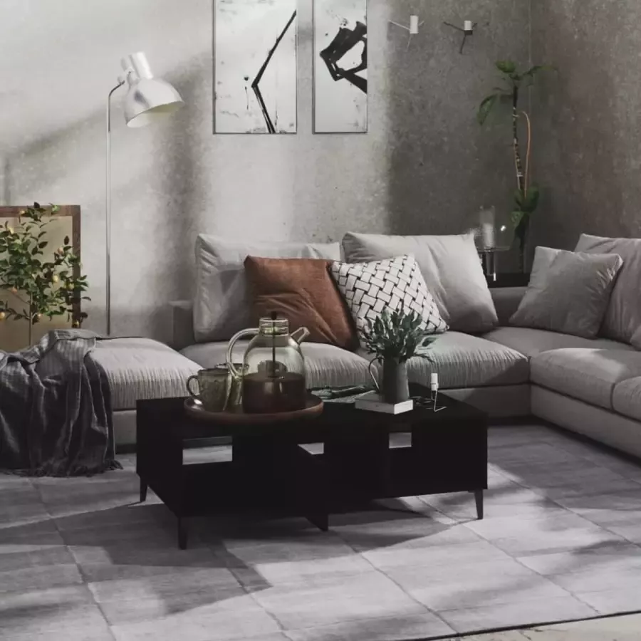 VidaLife Salontafel 103 5x60x35 cm spaanplaat zwart