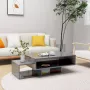 VidaLife Salontafel 105x55x32 cm spaanplaat hoogglans grijs - Thumbnail 1