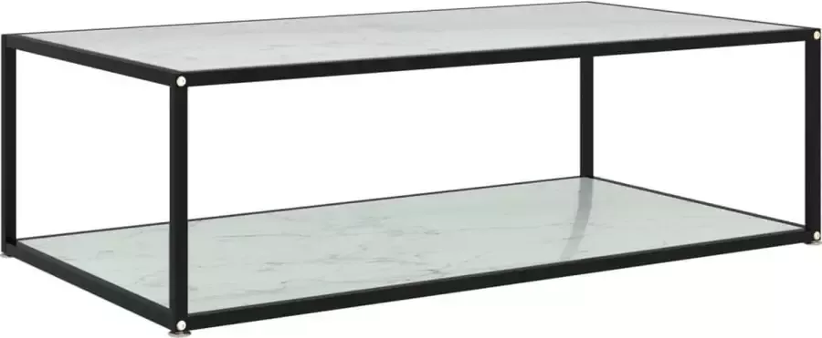 VidaLife Salontafel 120x60x35 cm gehard glas wit