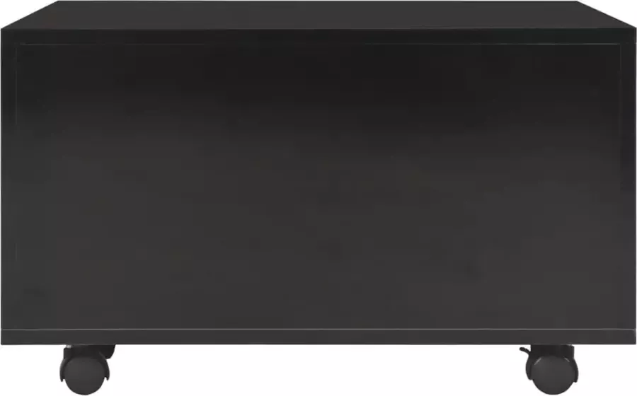 VidaLife Salontafel 60x60x35 cm spaanplaat hoogglans zwart