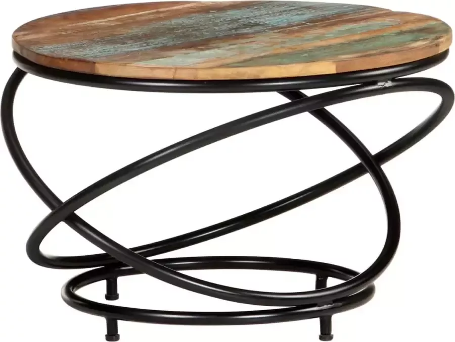 VidaLife Salontafel 60x60x40 cm massief gerecycled hout