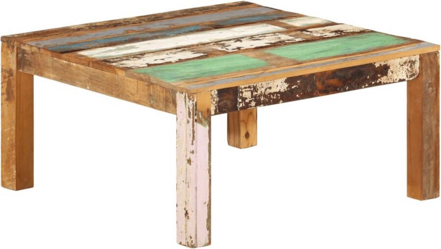 VidaLife Salontafel 80x80x40 cm massief gerecycled hout