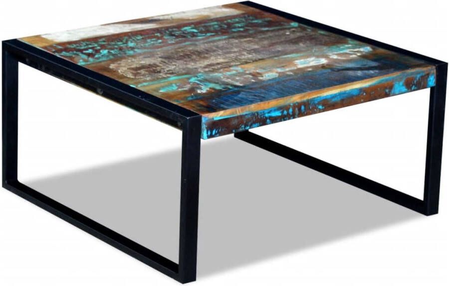 VidaLife Salontafel 80x80x40 cm massief gerecycled hout