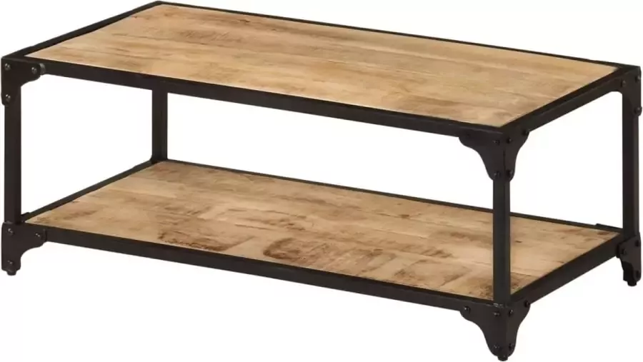 VidaLife Salontafel 90x45x35 cm massief ruw mangohout