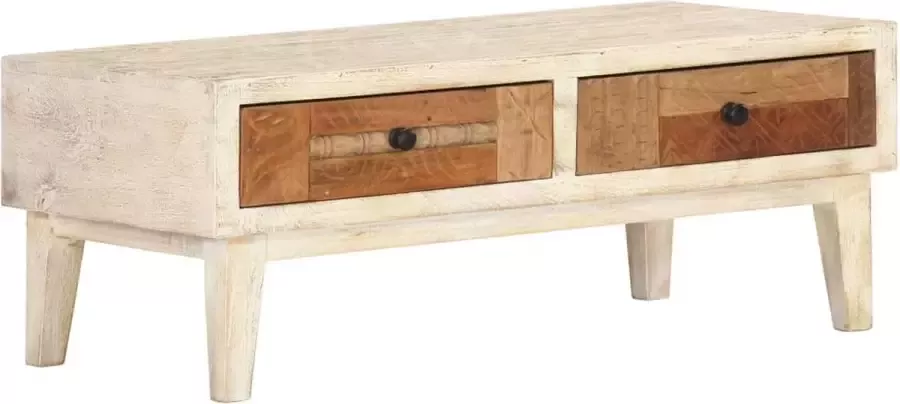 VidaLife Salontafel 90x50x35 cm massief gerecycled hout