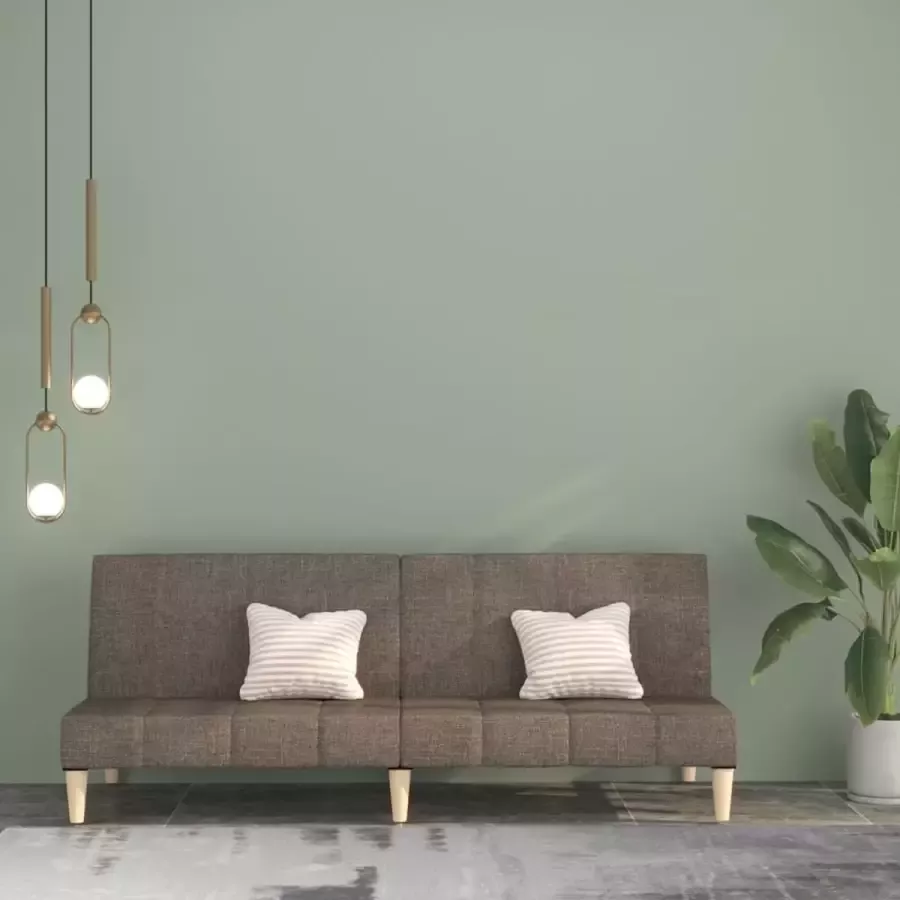 VidaLife Slaapbank 2-zits stof bruin