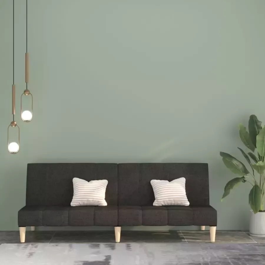 VidaLife Slaapbank 2-zits stof donkergrijs - Foto 3