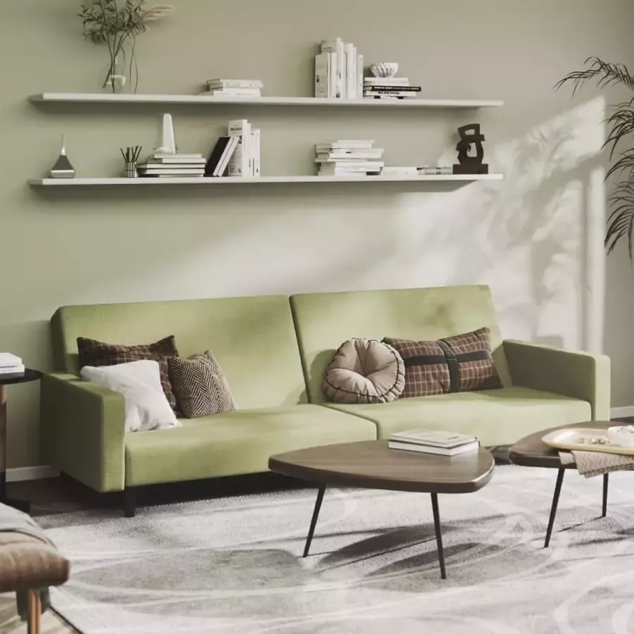 VidaLife Slaapbank 2-zits stof groen - Foto 2