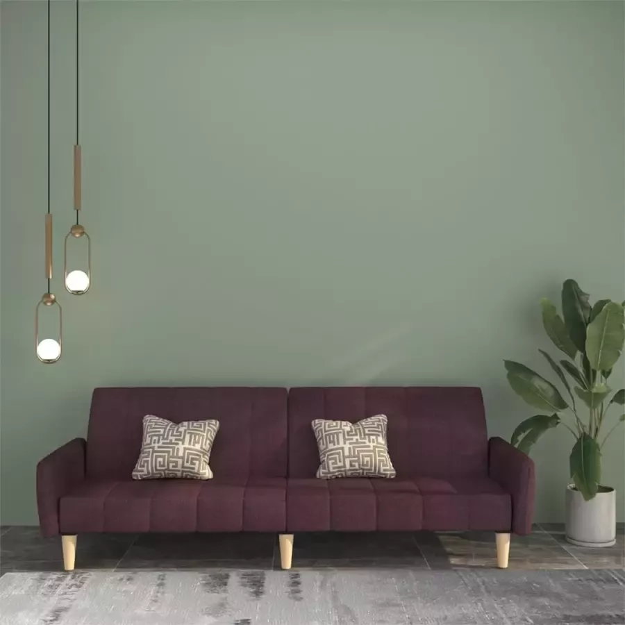 VidaLife Slaapbank 2-zits stof paars