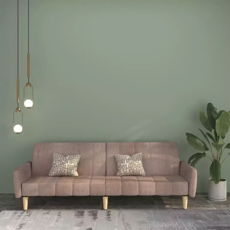 VidaLife Slaapbank 2-zits stof taupe