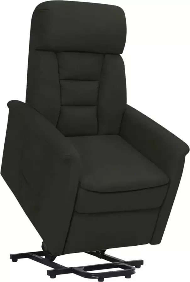 VidaLife Sta-op-stoel verstelbaar kunstsuède zwart