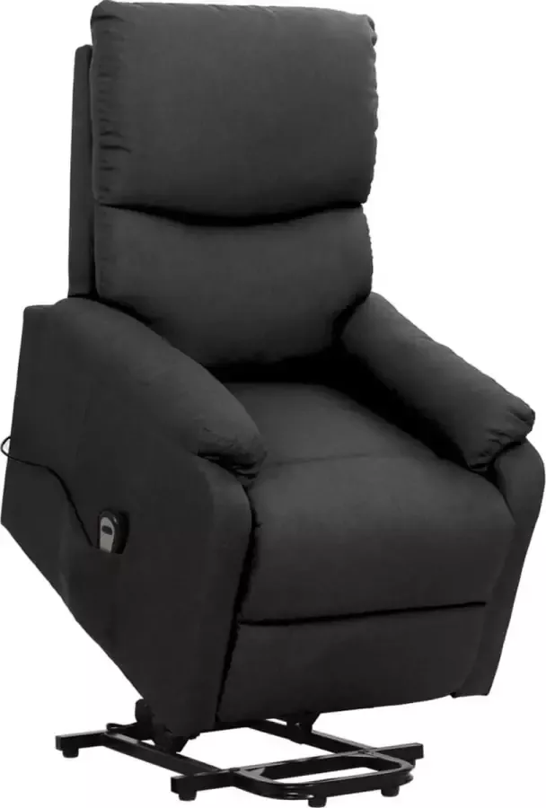 VidaLife Sta-op-stoel verstelbaar stof donkergrijs
