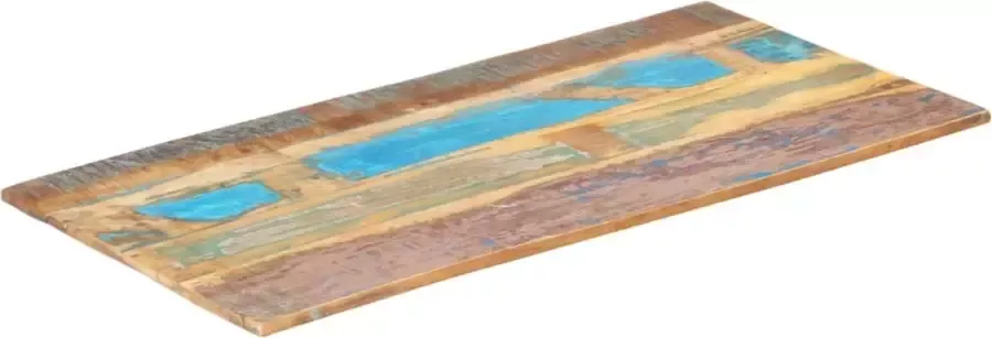 VidaLife Tafelblad rechthoekig 15-16 mm 60x100cm massief gerecycled hout