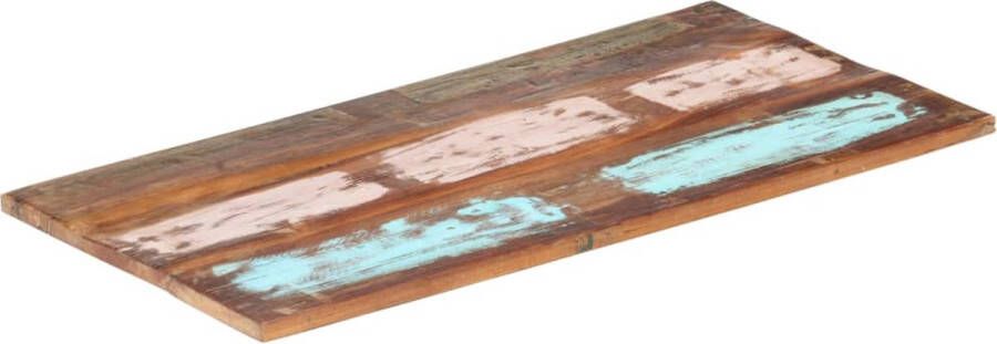 VidaLife Tafelblad rechthoekig 25-27 mm 60x100cm massief gerecycled hout