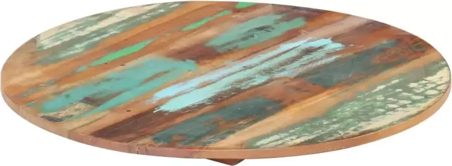 VidaLife Tafelblad rond 15-16 mm 40 cm massief gerecycled hout