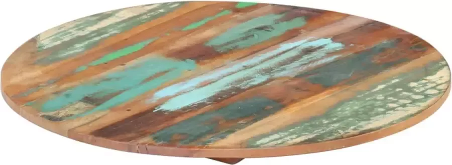 VidaLife Tafelblad rond 15-16 mm 50 cm massief gerecycled hout