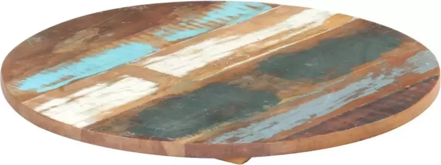 VidaLife Tafelblad rond 25-27 mm 40 cm massief gerecycled hout