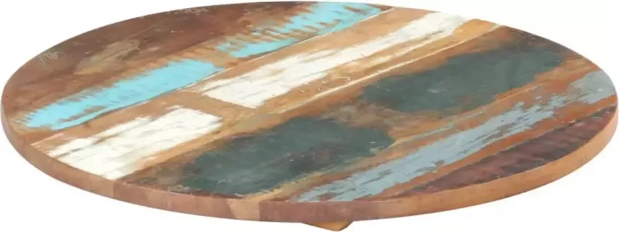 VidaLife Tafelblad rond 25-27 mm 50 cm massief gerecycled hout