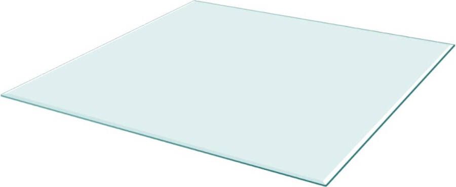 VidaLife Tafelblad van gehard glas 800x800 mm vierkant