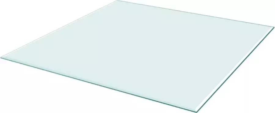 VidaLife Tafelblad van gehard glas 800x800 mm vierkant