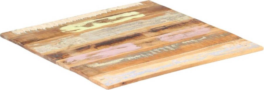 VidaLife Tafelblad vierkant 15-16 mm 70x70 cm massief gerecycled hout