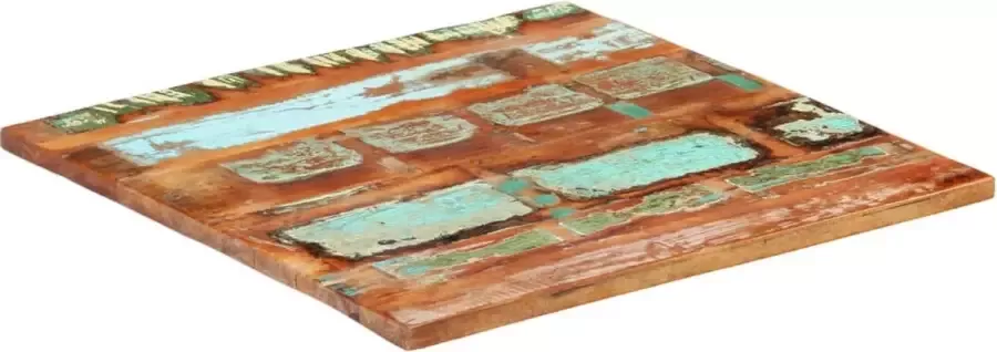 VidaLife Tafelblad vierkant 25-27 mm 70x70 cm massief gerecycled hout