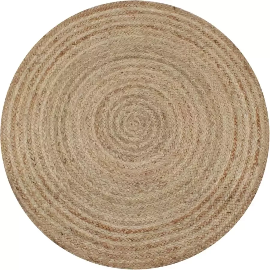 VidaLife Tapijt rond 120 cm gevlochten jute