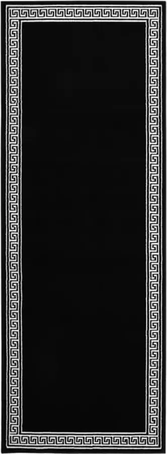 VidaLife Tapijtloper 100x250 cm BCF zwart met motief