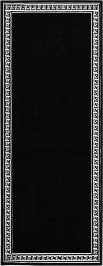 VidaLife Tapijtloper 100x300 cm BCF zwart met motief