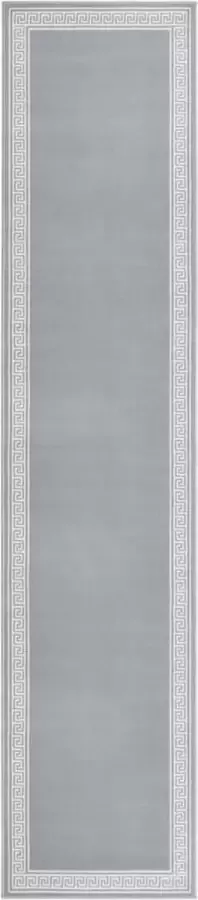 VidaLife Tapijtloper 100x500 cm BCF grijs met motief