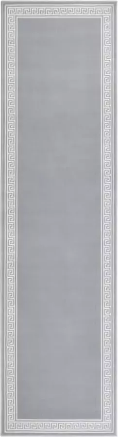 VidaLife Tapijtloper 60x250 cm BCF grijs met motief