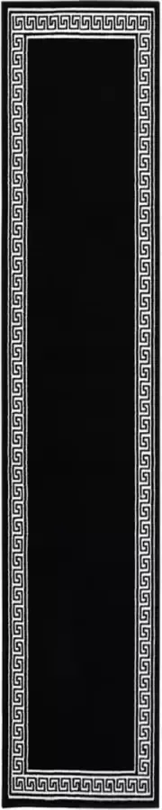 VidaLife Tapijtloper 60x450 cm BCF zwart met motief