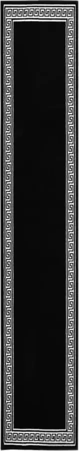 VidaLife Tapijtloper 60x500 cm BCF zwart met motief
