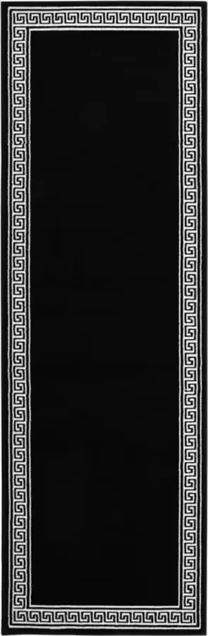 VidaLife Tapijtloper 80x250 cm BCF zwart met motief