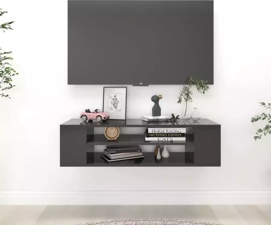 VidaLife Tv-hangmeubel 100x30x26 5 cm spaanplaat grijs