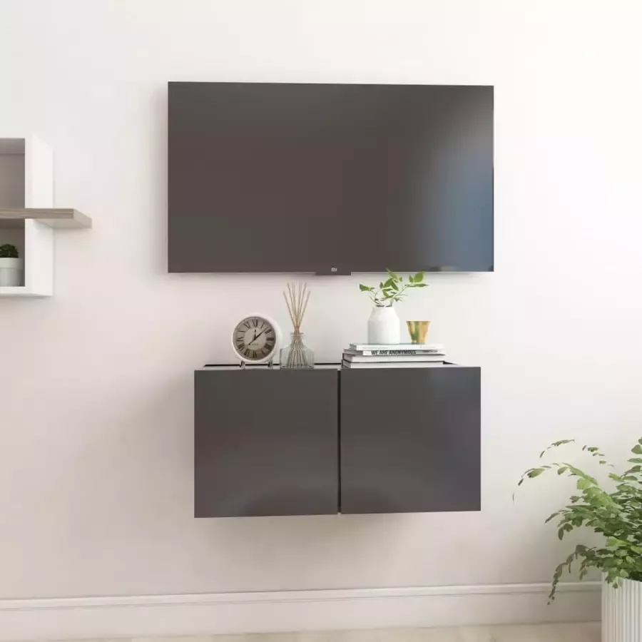 VidaLife Tv-hangmeubel 60x30x30 cm grijs