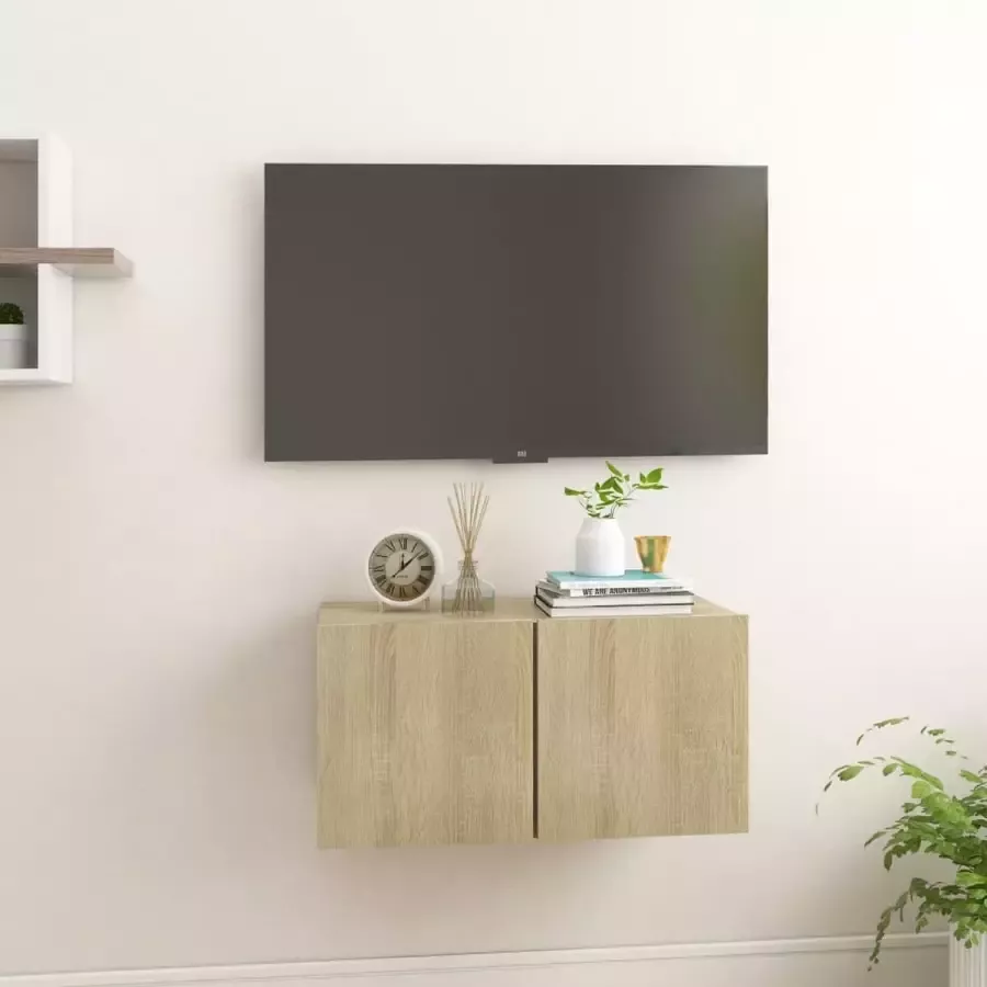 VidaLife Tv-hangmeubel 60x30x30 cm sonoma eikenkleurig