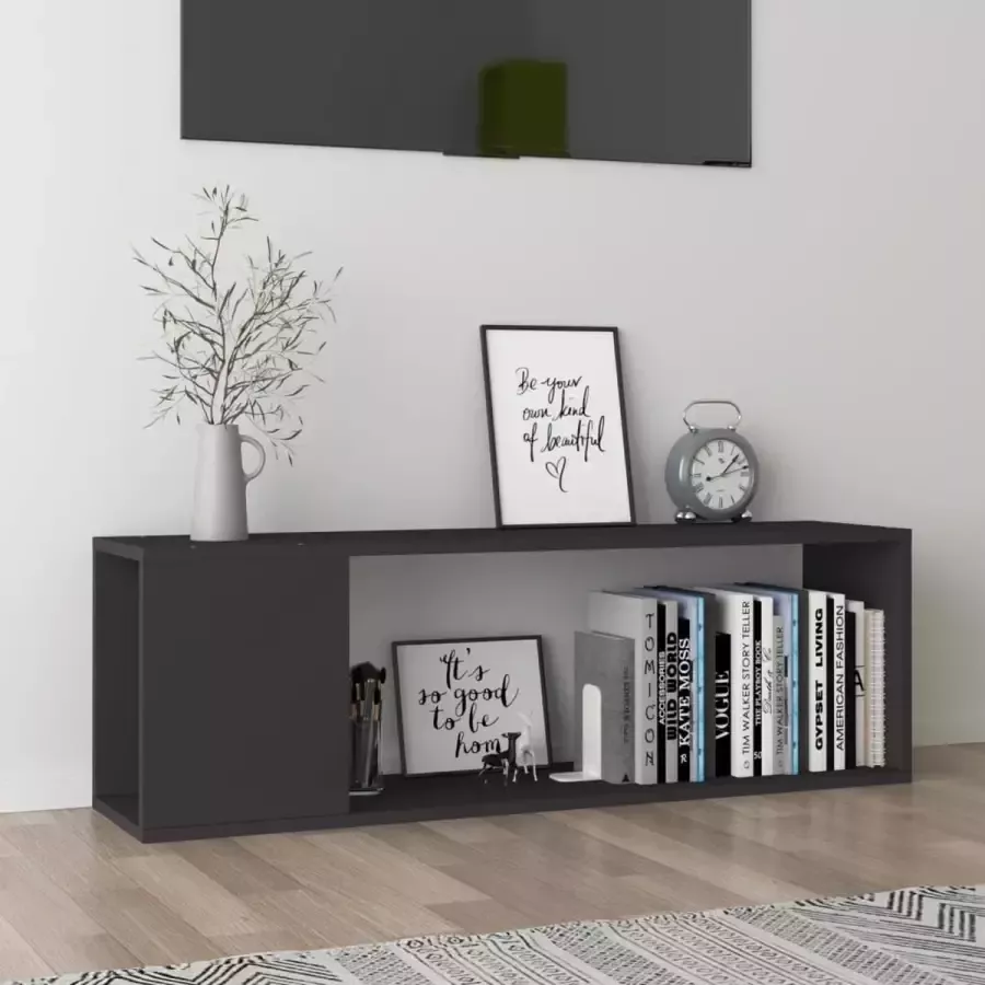 VidaLife Tv-meubel 100x24x32 cm spaanplaat grijs
