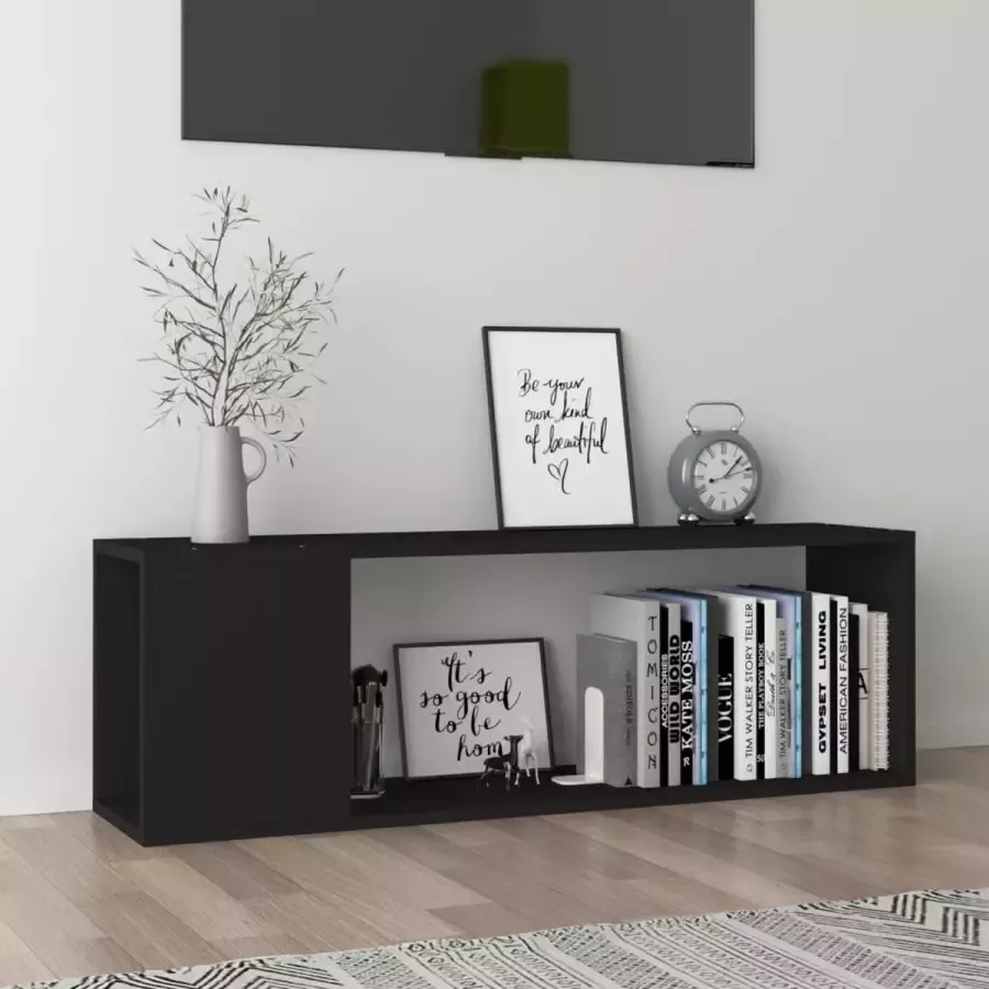 VidaLife Tv-meubel 100x24x32 cm spaanplaat zwart