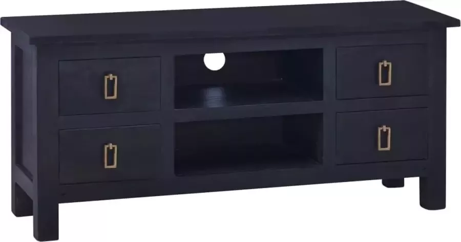 VidaLife Tv-meubel 100x30x45 cm massief mahoniehout lichtkoffiekleurig